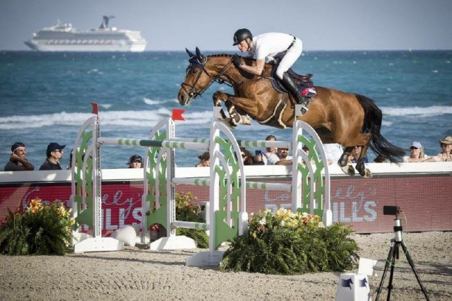 Max Kühner und Electric Touch bei der Longines Global Champions Tour von Miami Beach. © Czech Equestrian Team / Berlin Lions